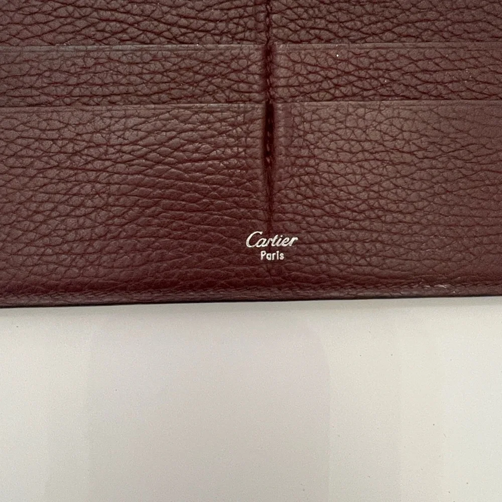 🔥Cartier🔥👠💍Vintage Beautiful Dark Leather Wallet